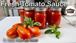 How to make Tomato Sauce from tomatoes  Quick Italian Tomato Passata Sauce [upl. by Shulem]