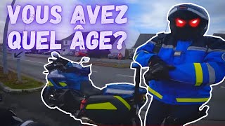 😡VOUS AVEZ QUEL ÂGE Un GENDARME SYMPA avec LE MOTARD  MOTARDS vs POLICE 15 [upl. by Ydner95]