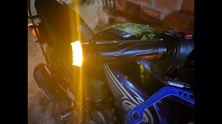 Direccionales Led para Manubrio en la moto [upl. by Winterbottom]