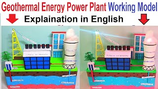 geothermal energy electricity generation working model explanation in english  diy  howtofunda [upl. by Iggam319]