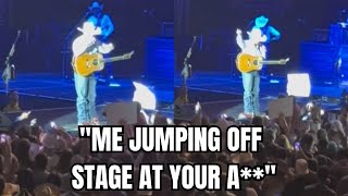 Cody Johnson RIPS Into Fans Fighting During Concert quotJumping Off Stage at Your Aquot [upl. by Jun]