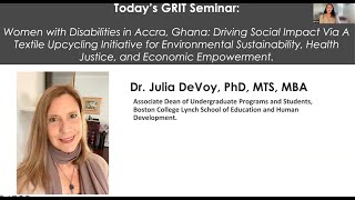 GRIT Seminar Julia DeVoy October 31 2024 [upl. by Sadye]