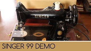 Singer 99 How to Wind and Thread Sewing Machine Demonstration  Sewing Machine Showcase [upl. by Nael669]