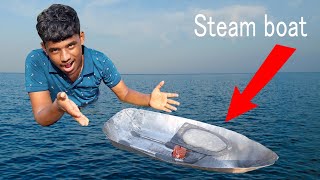 Home made biggest steam boat  steam boat [upl. by Eldnek]