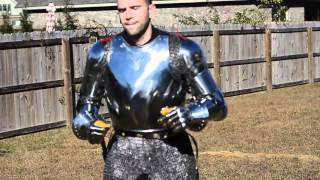 Late 14th Century Knightly Harness Mobility Demo [upl. by Annyrb608]