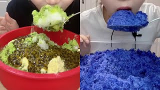 Mukbang ASMR MUKBANG SATISFYING Mukbang HARD ICE EATING SHOW [upl. by Comethuauc923]