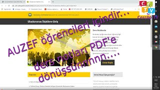 AUZEF ders notları PDF olarak indirme AUZEF ders notlarınız KİTAP olsun [upl. by Jaeger]