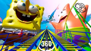 VR 360° SpongeBob Square Pants Roller Coaster Video [upl. by Kawasaki]