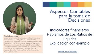 Indicadores financieros Hablemos de Los Ratios de Liquidez Explicación con ejemplo 👍👍👍 [upl. by Eojyllib]