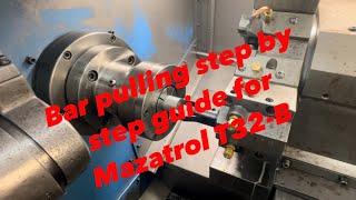 Mazatrol T32B bar pulling tutorial [upl. by Aryhs486]