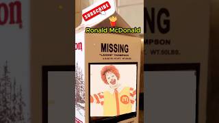 Disappearance of Ronald Mcdonald Why🧐 [upl. by Eyahsal]