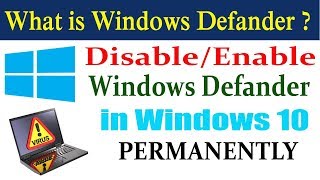 How to DisableEnable Windows Defender in Windows 10  turn off windows defender windows 10 2018 [upl. by Anecusa]