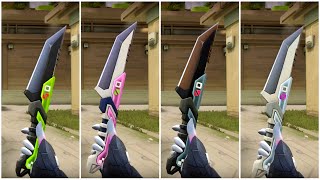 New OVERLAY DAGGER all Variants ingame  New Battle Pass Knife in Valorant [upl. by Okiron]