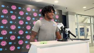 UNC Football Omarion Hampton FSU Week Interview [upl. by Vikky]