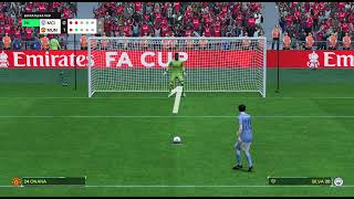 MAN UTD VS MAN CITY FA CUP 2024 FC24 PENALTY SHOOTOUT [upl. by Deegan639]