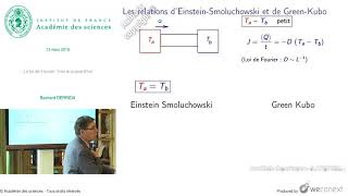 Conférence B DERRIDA  La loi de Fourier  hier et aujourdhui [upl. by Shanda]