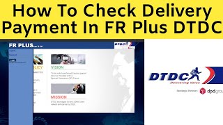 How Check Delivery Income In FR PLUS DTDC  DTDC Couriers  AGnet Delhi dtdc courier [upl. by Atinuhs]