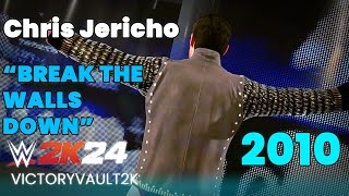 Chris Jericho 2010 ‘Break the Walls Down’ Entrance  WWE 2K24 Mods with Custom GFX [upl. by Larrie]