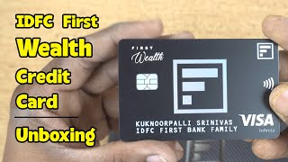 IDFC First Bank Wealth Credit card Unboxing  Naiwik cards [upl. by Ttenna]