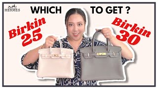 Birkin 25 vs Birkin 30 Size Comparison  Does Size Really Matter  My First Luxury [upl. by Simsar]