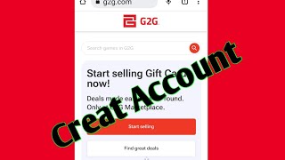 How To Creat G2G Account  Make account in G2G in Mobile [upl. by Nazar]