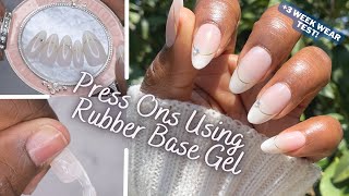 How to Apply Press Ons using Rubber Base Gel  JoFay Fashion Press On Nails from Amazon  Press Ons [upl. by Norabal]