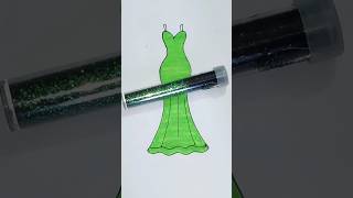 dress 💚 made by glitter satisfying creative artdressglitter [upl. by Robbyn]