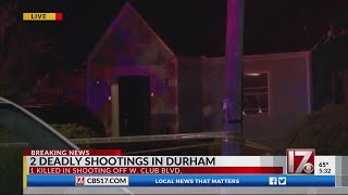 Man killed in Durham shooting on W Club Blvd 2 others hurt [upl. by Joann]