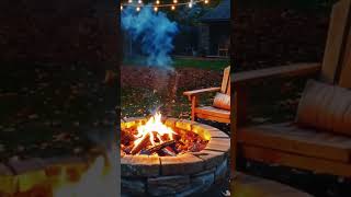 Autumn evening sitting by the fire  Relaxing Fall Ambience ASMR fallambience asmrsounds cozyasmr [upl. by Haldes549]