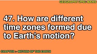 247 Formation of Time Zones Due to Earths Motion  Understanding Global Time Differences [upl. by Rodenhouse]