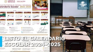 SEP da a conocer calendario escolar 20242025 estos serán los puentes [upl. by Bazil]