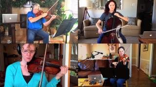 Barton Strings  String Quartet Performance  Using JamKazam [upl. by Arimay999]