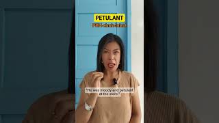 PETULANT  Can you comment a sentence using this word 🤔 Vocabulary English VibrantV [upl. by Akirdnuhs]