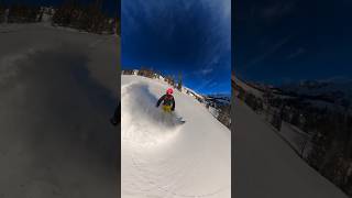 Pow surfing in Alta Utah utah snowboarding snow [upl. by Airetak720]