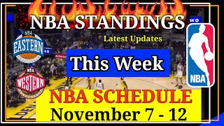 NBA STANDINGS TODAY as of November 6 2024  GAME RESULTS  NBA SCHEDULE November 7 12 2024 [upl. by Annayak110]