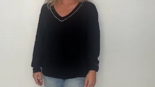 Womens Lightweight Sweater Knit Pullover Sweaters 2024 Fashion Casual V Neck Review [upl. by Anerual]