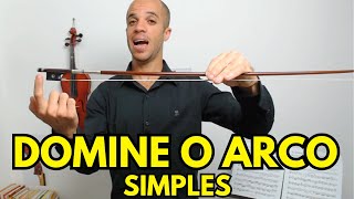 DICA SIMPLES PARA INICIANTES QUE QUEREM DOMINAR O ARCO DO VIOLINO  Aula de violino para Iniciante [upl. by Yrtneg]