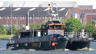 high speed craft CWIND SWORD 2IAE5 MMSI 235108046 offshore crewboat Emden [upl. by Atinahs829]