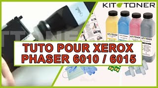 Instructions pour la recharge toner compatible des toners Xerox Phaser 60106015 [upl. by Adey]