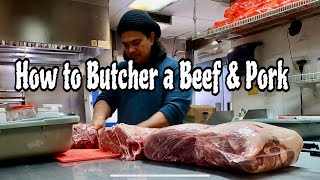 How to Butcher a Pork amp Beef  The Bearded Butcher [upl. by Danas41]