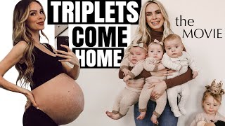 TRIPLETS COME HOME THE MOVIE  SURVIVING THE NICU amp FIRST LIFE MOMENTS [upl. by Pump]