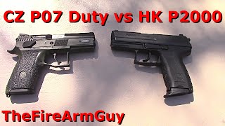 CZ P07 vs HK P2000  Range Review  TheFireArmGuy [upl. by Jeno]