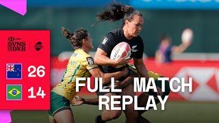 Black Ferns 7s survive Brazil scare  New Zealand v Brazil  Full Match Replay  Dubai HSBC SVNS [upl. by Ylreveb]