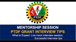 PTDF Scholarship Interview Mentorship Session with Dr Pwavodi Joshua [upl. by Zenda]