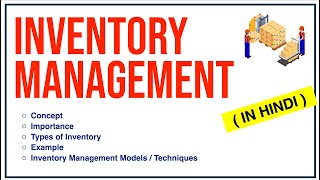 INVENTORY MANAGEMENT IN HINDI  Concept Importance Types ModelsTechniques etc  BBAMBABcom ppt [upl. by Dominik]