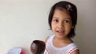 HOW TO MAKE COCONUT SHELL WINE GLASSDIYWASTE MATERIAL ARTS AND CRAFT [upl. by Aihsile]