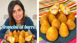 Arancini al burro prosciutto e besciamellafatti in casa [upl. by Yanel]