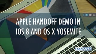 Apple Handoff Demo in iOS 8 and OS X Yosemite [upl. by Badger]