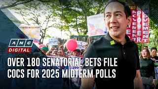 Over 180 senatorial bets file COCs for 2025 midterm polls  ANC [upl. by Alrahs513]