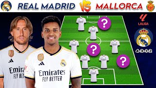 🔴 Real Madrid Vs Mallorca  Real Madrid 4231 Potential Lineup La Liga 2324 Matchday 19 [upl. by Winifred]